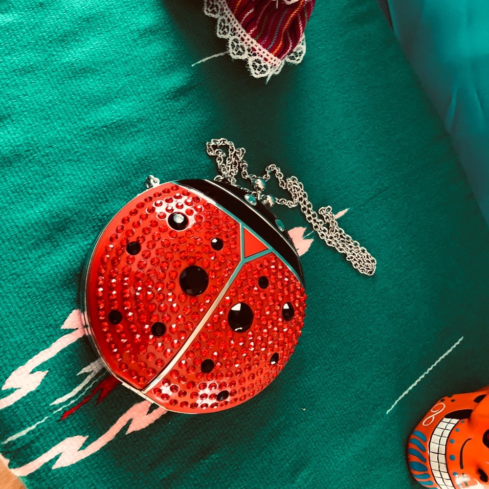 Lavish Ladybug crystal clutch